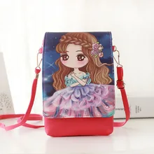 Женские кошельки из искусственной кожи с героями мультфильмов, женские мини-сумки, маленькие сумки на плечо, мешочки для телефона, bolsas carteira feminina для девочек