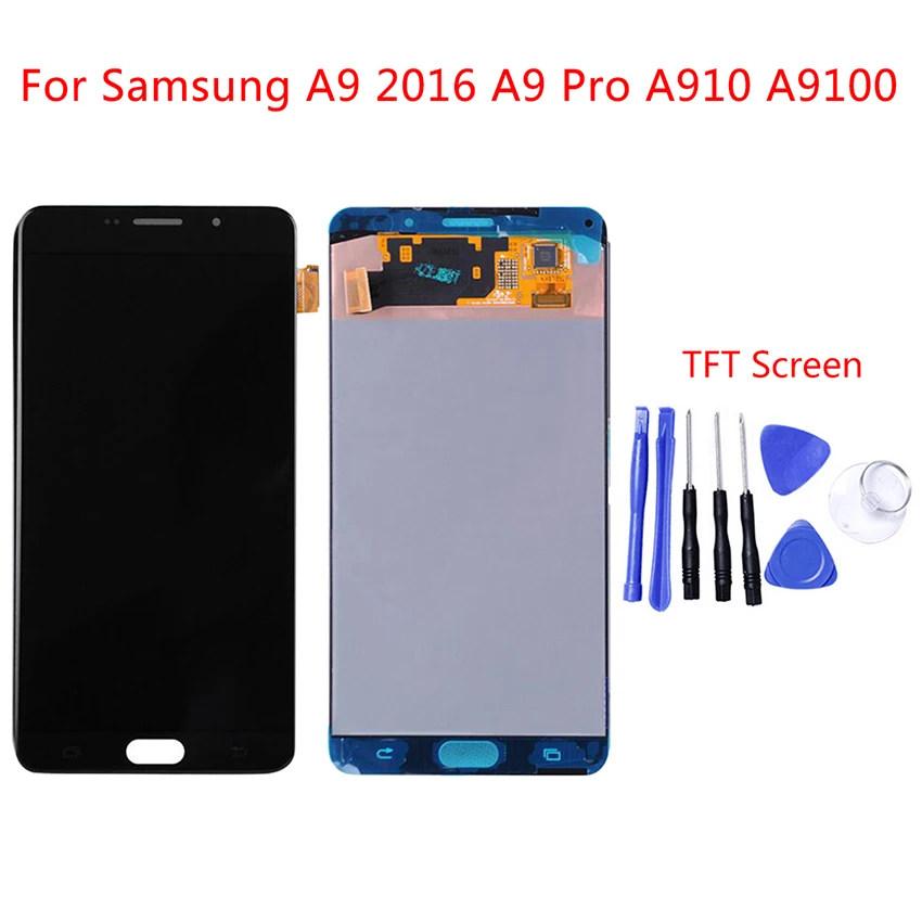 100% протестированная работа для SAMSUNG A9 2016 A910 ЖК-дисплей сенсорный экран дигитайзер