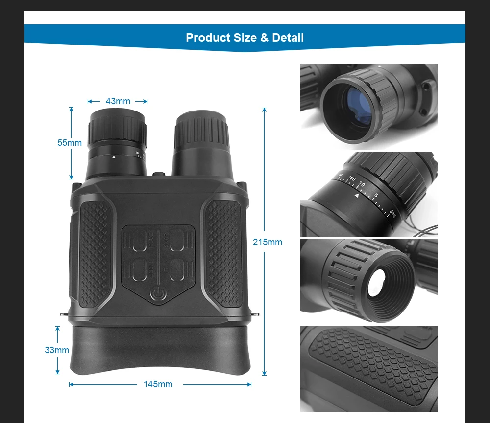 Охотничий HD цифровой прибор ночного видения Тактический военный качество 7X31 инфракрасный бинокль ИК камера для охотника