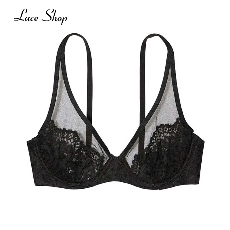 Summer Sexy Lace Bra Femal Hollow Out Adjustable Straps Semi