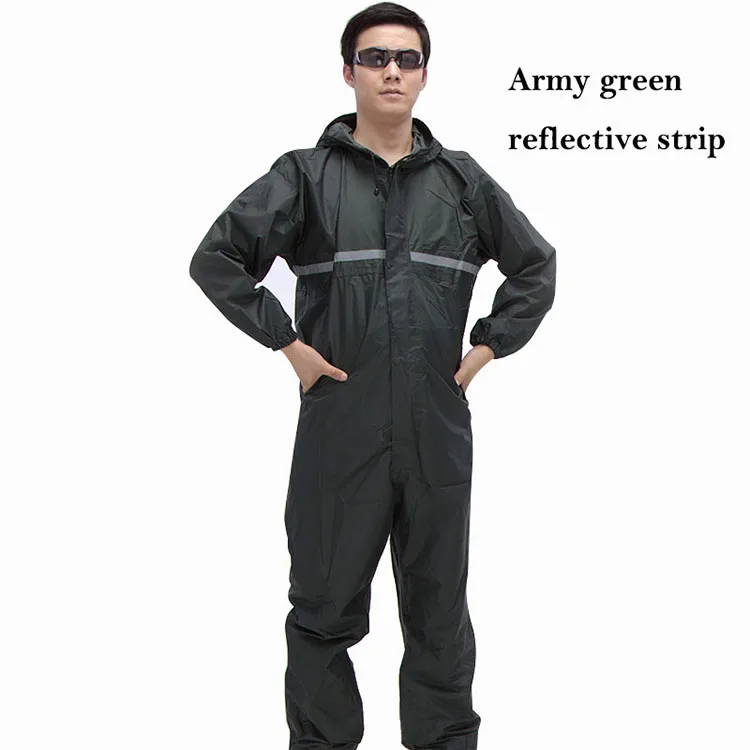 Men Waterproof Overalls Hooded Rain Coveralls Work Clothing Dust-proof Paint Spray Male Raincoat Workwear Safety Suits M-XXXL (11)
