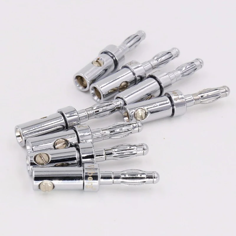 

Banana Plug Speaker Cable Wire Connector HiFi 50pieces Rhodium Plated Copper
