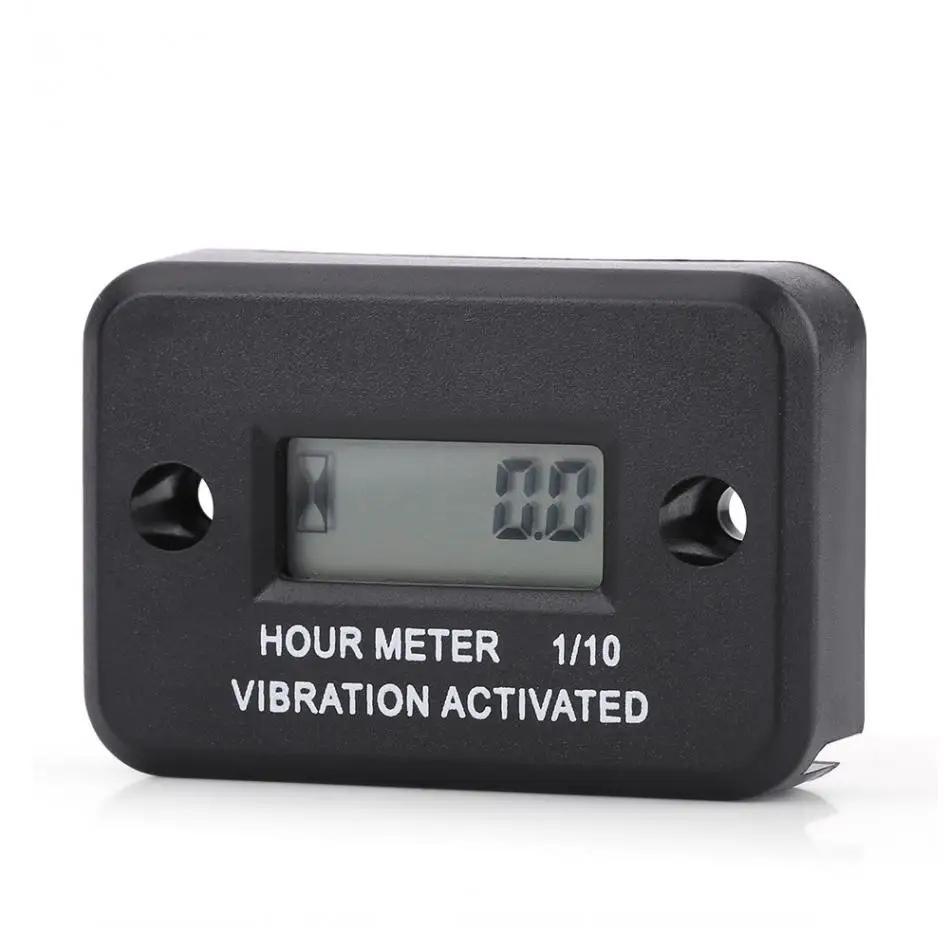 Hour Meter-Digital Vibration Hour Meter Gauge Wireless for Vibrating Machine Motorcycle ATV Boat Marine