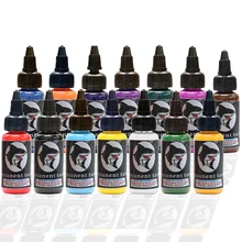Перманентная татуировка Высокое качество чернила татуировки набор 1 унция/бутылки долговременного тату макияжа пигмент для микроблейдинга 14 Цвет комплект
