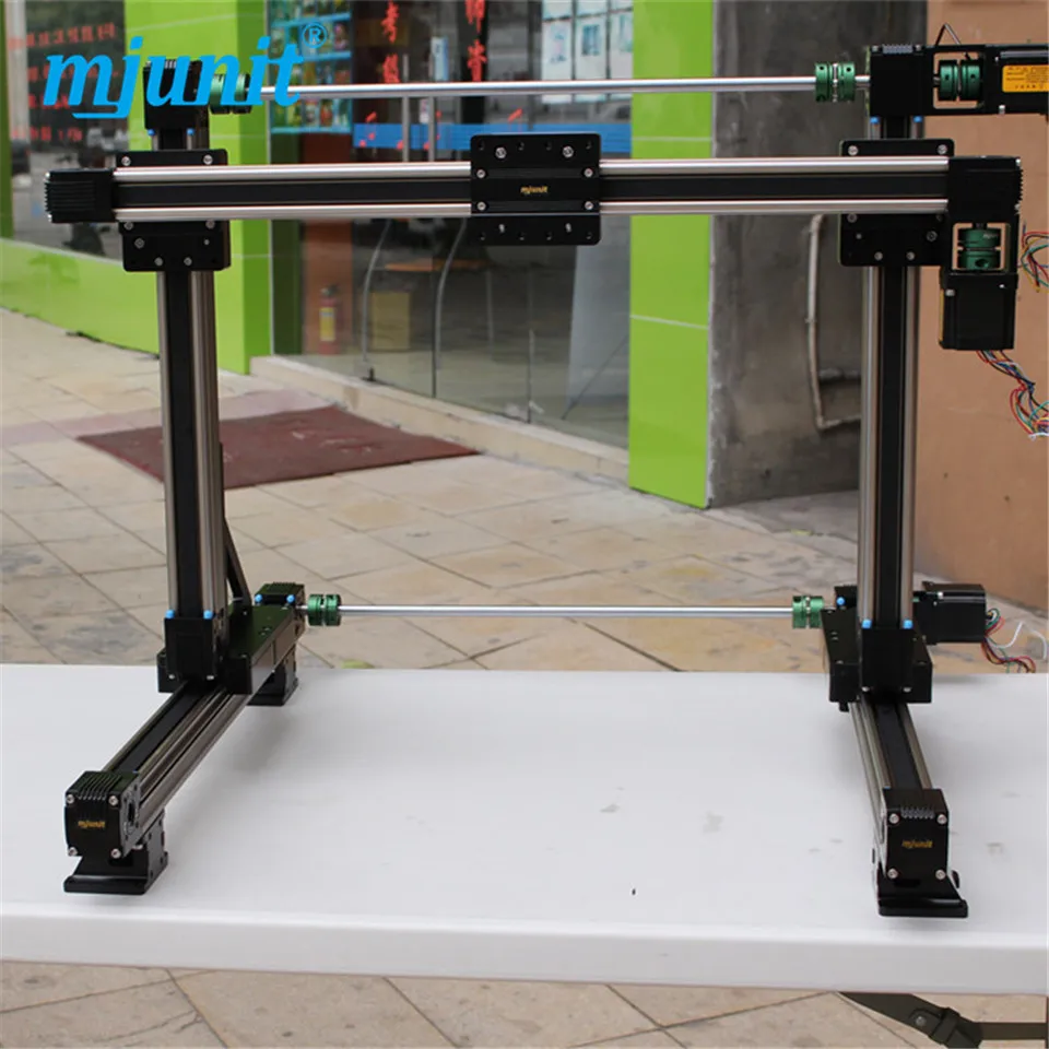Belt driven mechanical linear unit with external roller guides