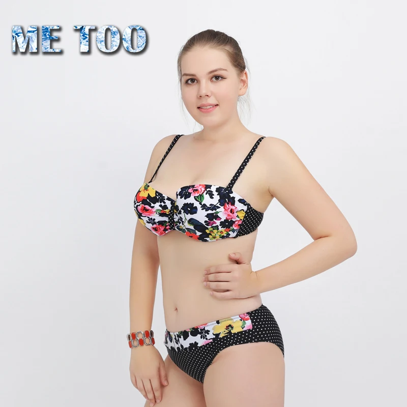 2017 Plus Size Swimsuit Big Bra Swimming Suit for Women Large Size