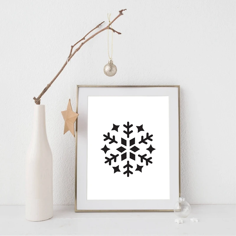Snow Christmas Poster Home Decor