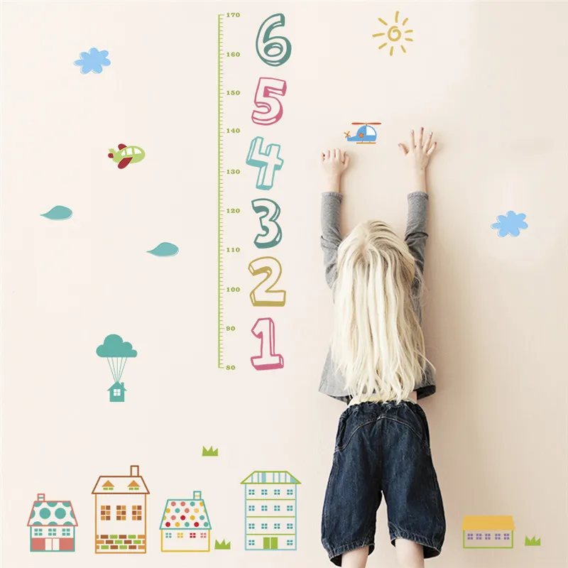 children kid height measurement growth chart wall sticker for kids
