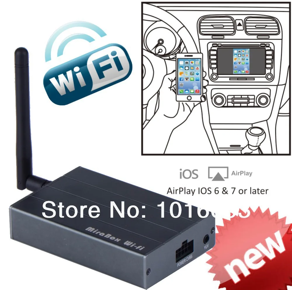 Wireless Car Wifi Mirror Link Box Compatible with Iphone Airplay and Android Miracast 2014 Exclusive Development