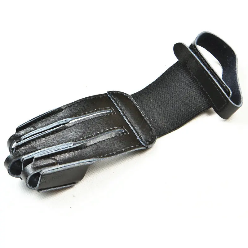 3 Finger Bow arrow broadheads Archery Hunting font b Shooting b font Glove Leather Finger Tip