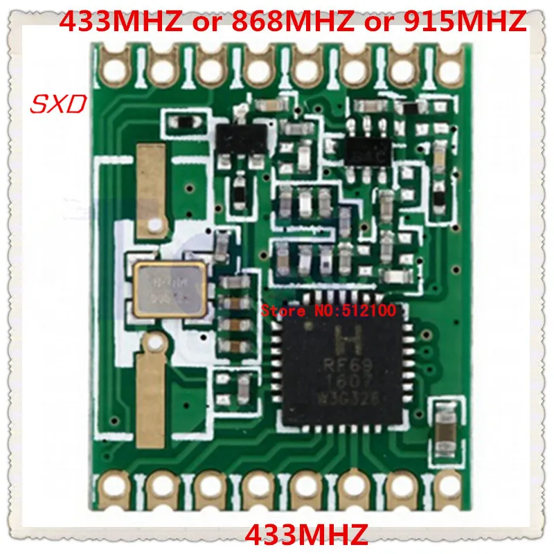 5шт./лот 433 МГц модуль RFM69HW 20dBm RF приемопередатчика 433/868 на выбор|can module|module 433mhzcan