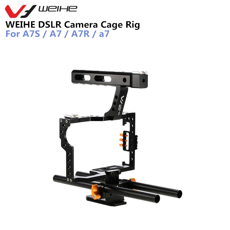 

WEIHE DSLR Camera Protective Case Cover Camera Video Cage Stabilizer Rig Camera Protective Cage for A7S / A7 / A7R / a7