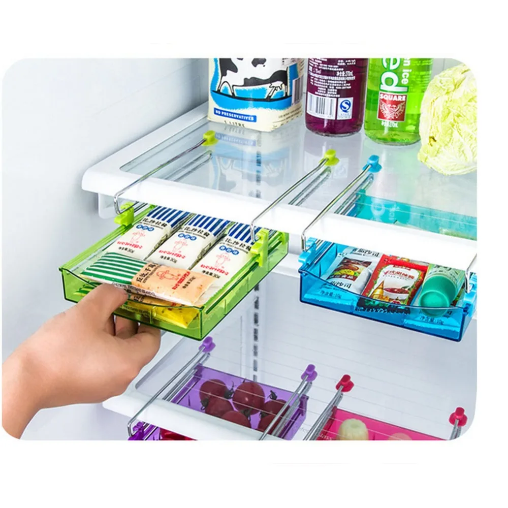 1Pc Fridge Storage Rack Layer Partition Refrigerator Storage Holder