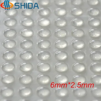 

500PCS 6mm x 2.5mm Clear/Black Soft 3M Self-adhesive Silicone Rubber Feet Pads Anti Slip Rounded Plastic Bumper Shock Absorber