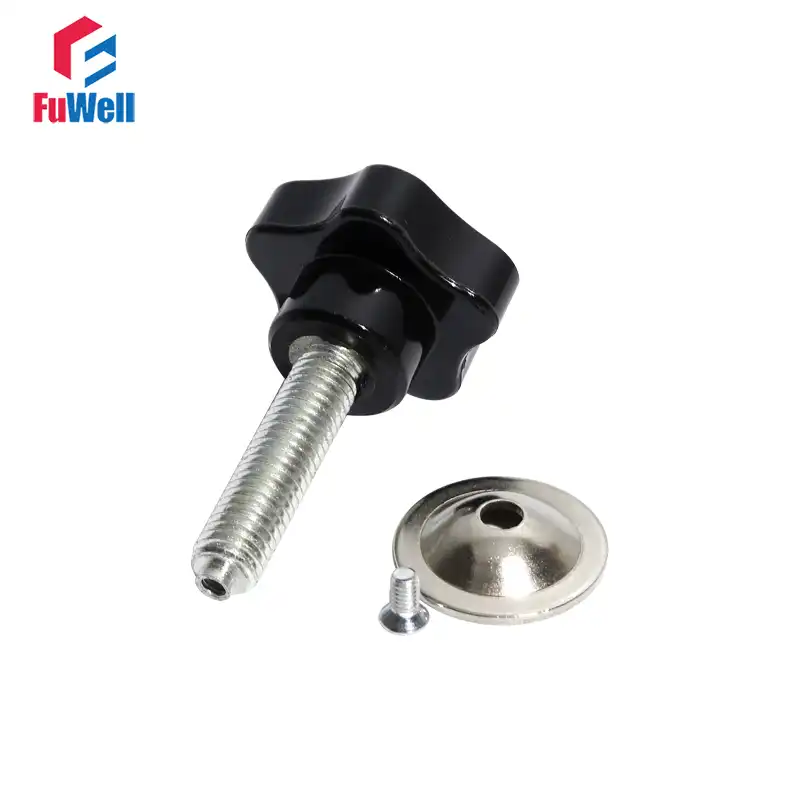 M10 Male Thread Star Knob Clamp With Plate Bakelite 40mm Head Plum