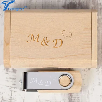 

Trangee Wooden Clip USB Flash Drive USB 2.0 8GB 16GB 32GB 64GB Pen Drive Custom Wedding Photography LOGO Gifts Pendrive