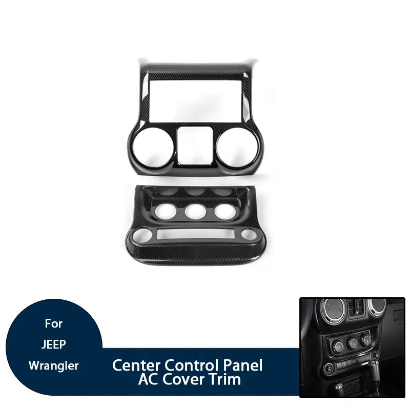 

Fit For Jeep Wrangler 11-16 Car Inner Center Control Panel AC Cover Trim Console Frame Carbon Fiber ABS Styling Accessories
