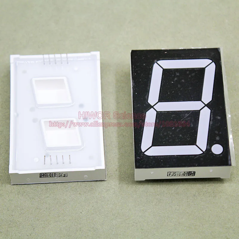 

(10pcs/lot) 10 Pins 18011BR 1.8 Inch 1 Bit 7 Segment Red LED Display Share Common Anode Digital Display