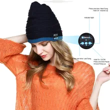 Страусиная музыкальная Bluetooth шляпка женские вязаные шапки наушники зимние Внутриканальные наушники спортивные телефоны говорящая гарнитура K2840