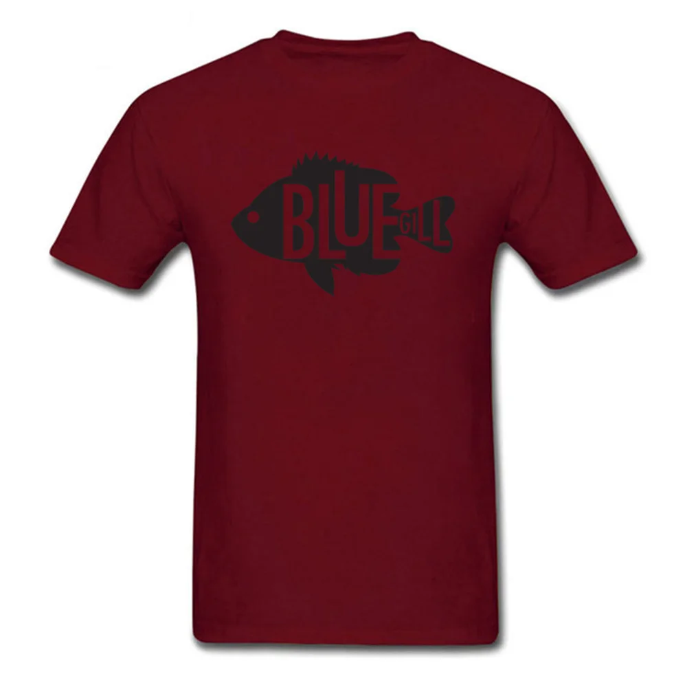 Bluegill 10973 Short Sleeve Tops & Tees ostern Day Round Collar 100% Cotton Man T Shirts Leisure Top T-shirts 2018 Discount Bluegill 10973 maroon
