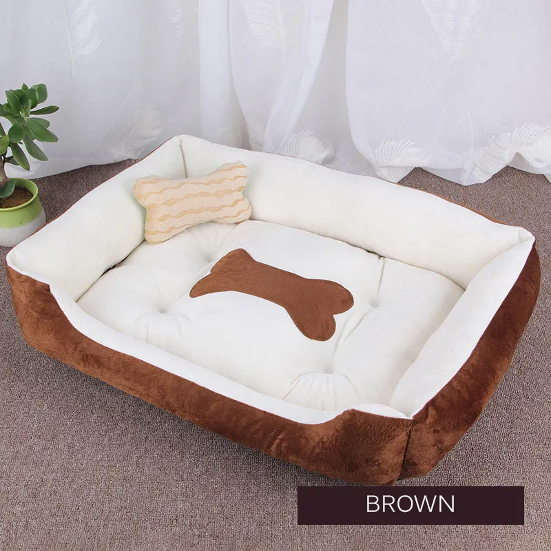 Кровать для собаки, согревающая питомник, моющаяся, для питомца, флоппи, очень удобная плюшевая подушка для обода и нескользящая подошва, все размеры, собачий домик