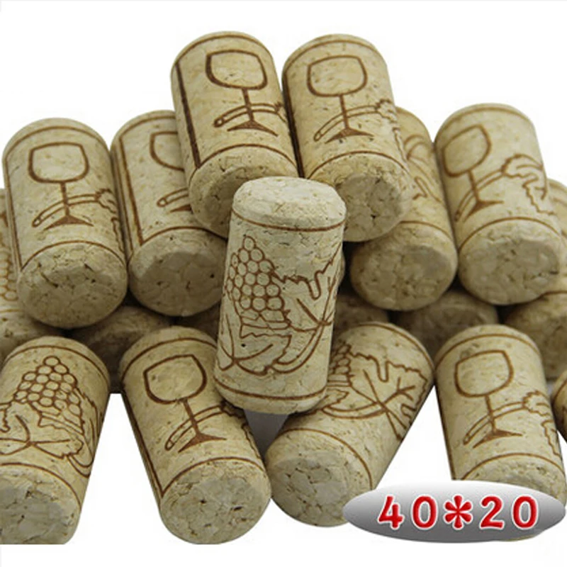 100PCS Wine cork Red wine stopper Corking wine bottles plug Wood bottle