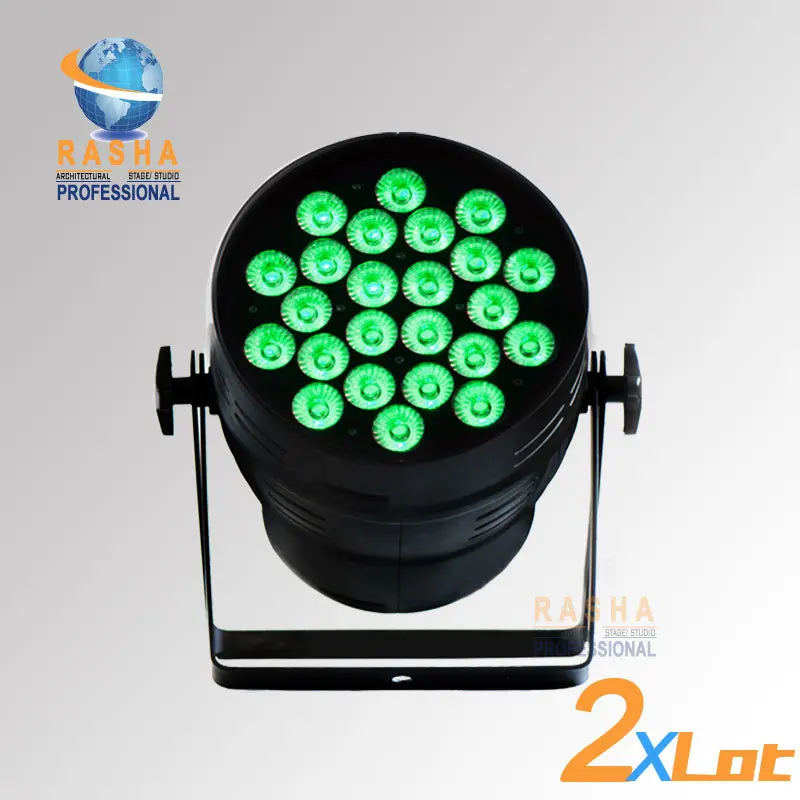 

2X LOT New Arrival Rasha 24pcs*18W 6in1 RGBAW+UV LED Par Can,LED Par Light,Stage LED Par64 For Stage Event,DMX IN&OUT