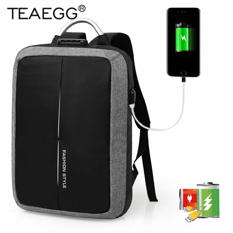 TEAEGG рюкзак для ноутбука зарядка через usb Рюкзак Дорожные рюкзаки мужские