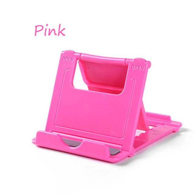 Универсальный настольный держатель подставка держатель для сотового телефона планшета тренд сплошной цвет Портативный не регулируемый фиксированный угол - Цвет: C14-pink