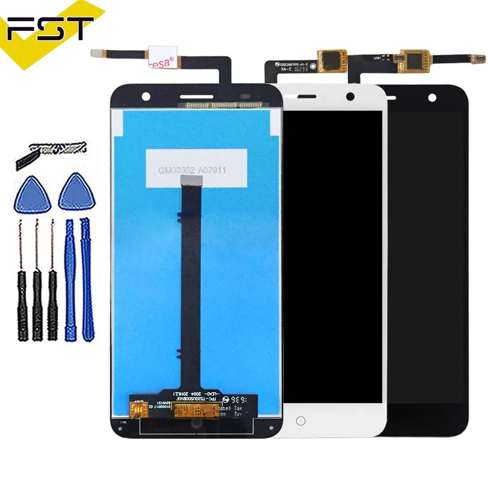Черный/белый для zte Blade V7 plus ЖК-дисплей и кодирующий преобразователь сенсорного экрана в сборе с рамкой запасные части+ Инструменты