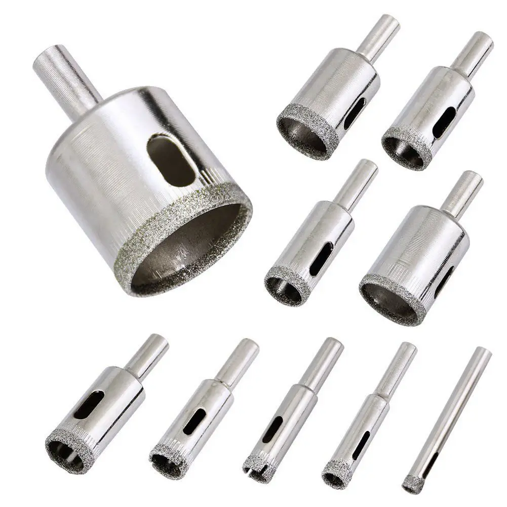 10 Pack Diamond Drill Bit Extractor Remover Hand Tools Coated Hollow