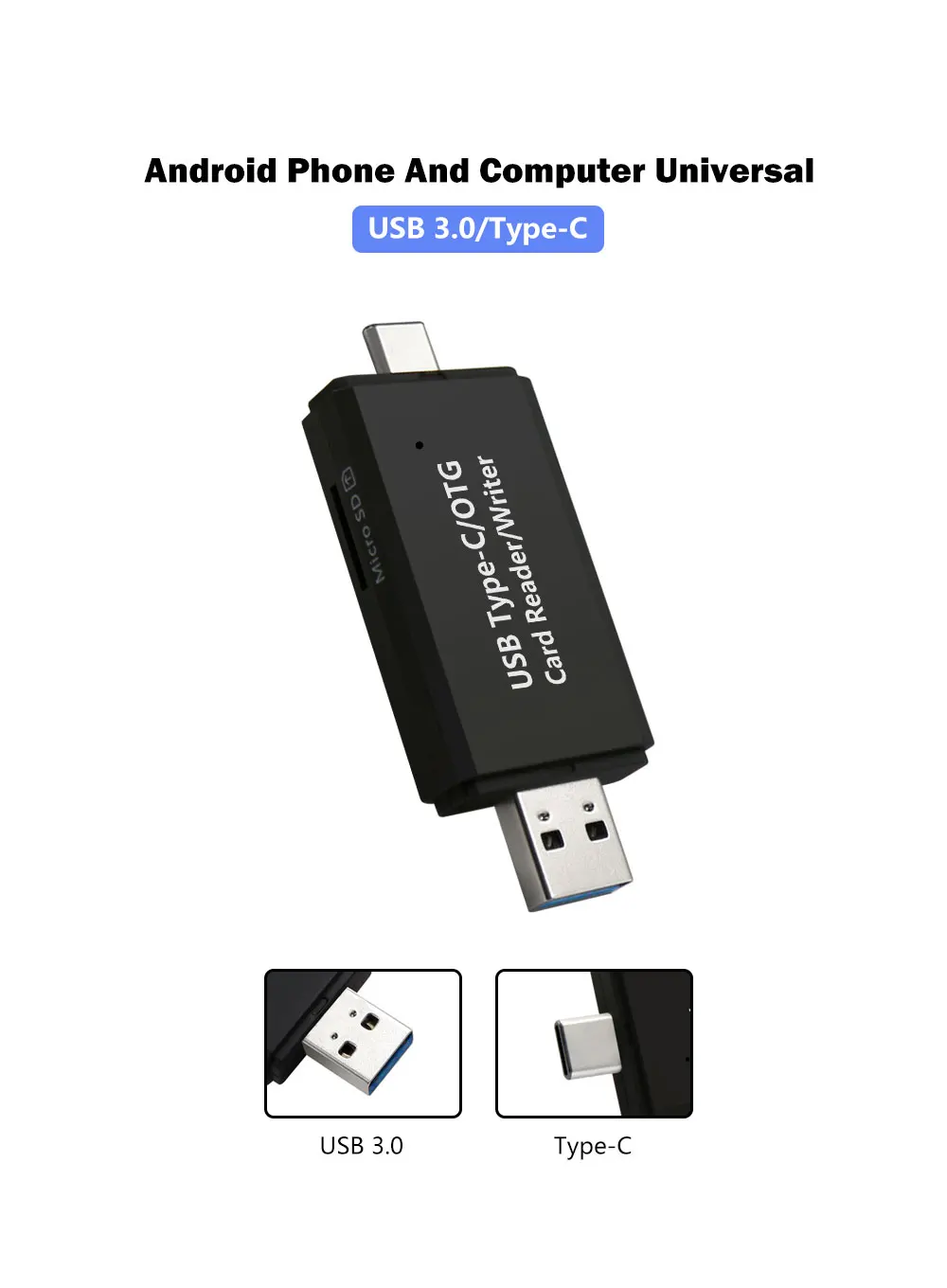 Micro SD кардридер адаптер Тип C Micro USB SD карта памяти адаптер для MacBook Ноутбук USB 3,0 SD/TF OTG кардридер