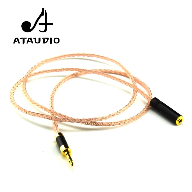 ATAUDIO Hifi 3 5 мм аудио кабель удлинитель 7N OCC HIFI мужской и женский кабель|Кабели VGA| |