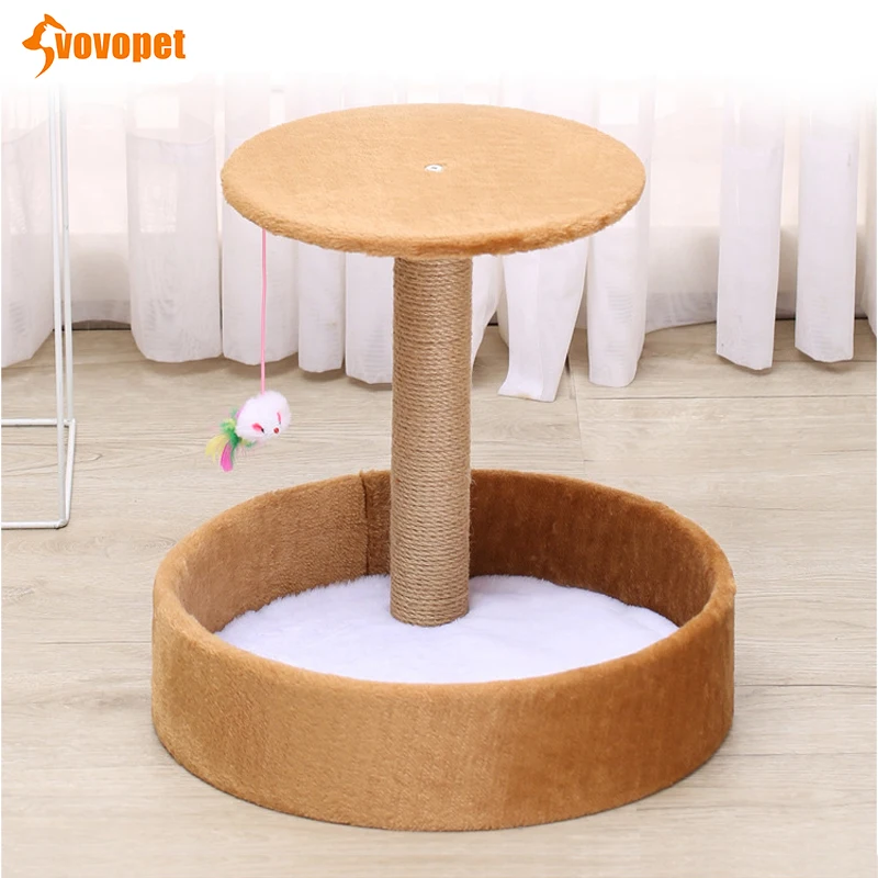 

VOVOPET Cat Climbing Frame with Hanging Mouse sleeping Jumping Cats Scratching Post Toy Pet Play Tree Tower