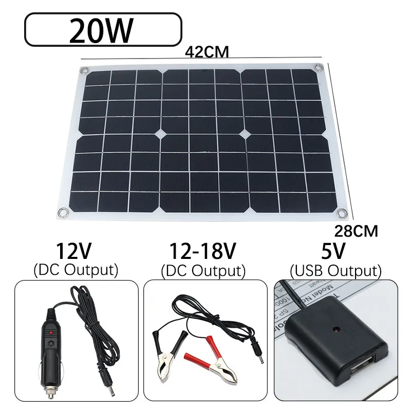 50 Вт солнечная панель 18 В/12 В/5 В солнечные элементы двойной USB поли солнечная панель выход 40А Контроллер для автомобиля яхты батарея Лодка зарядное устройство