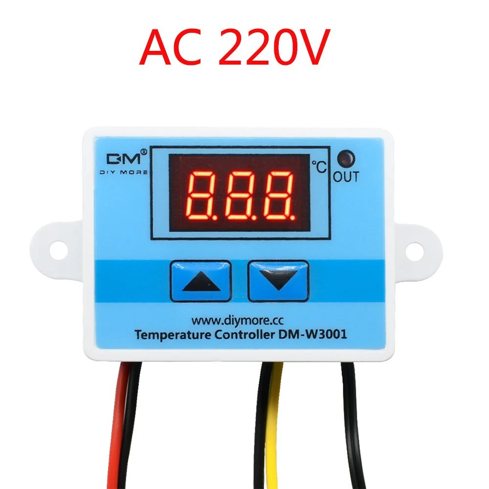 W3001 110 В 220 в 12 В 24 в цифровой регулятор температуры Термостат терморегулятор инкубатор для аквариума водонагреватель регулятор температуры - Цвет: AC 220V