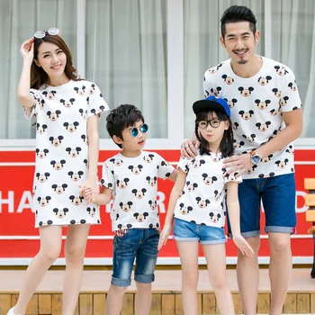 

2019 family matching outfits nursing dress mother daughter dresses children summer T shirt baby romper mother son kids clothes