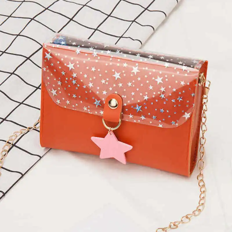 

Women's Small Handbag Purse Shoulder Bag Star Print Messenger Bag for Girl
