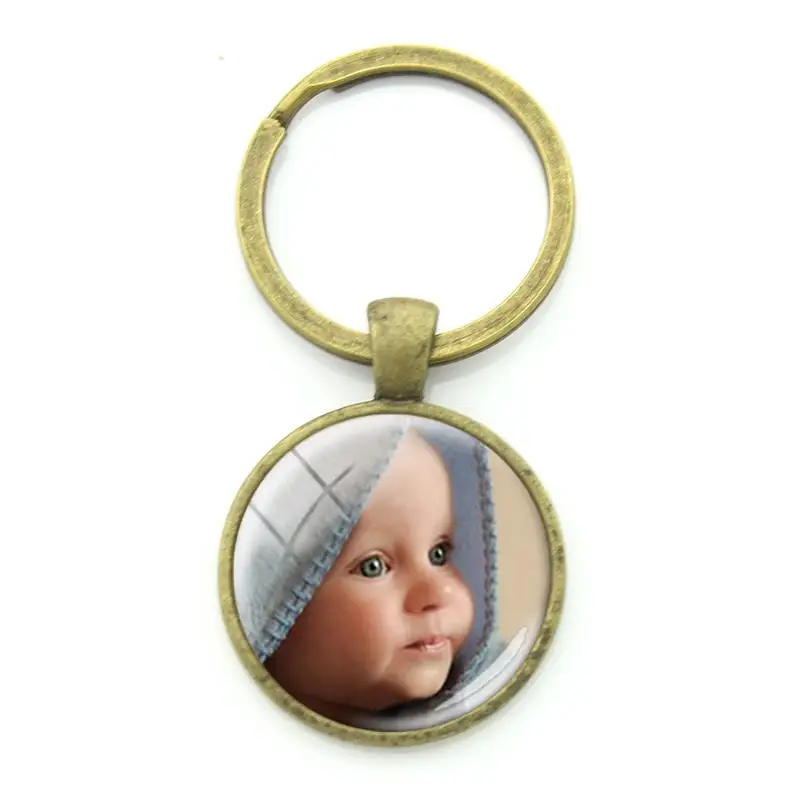 

TAFREE Personalized Photo keychain Custom Key Chain Photo of Your Baby Child Mom Dad Grandparent Loved Gift for Family NA01