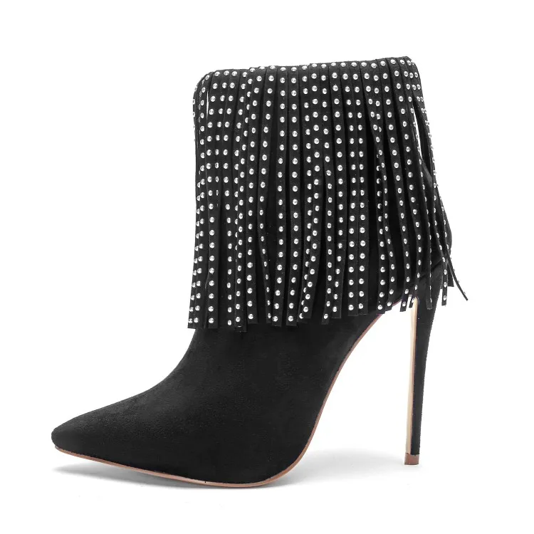 botte a frange noir