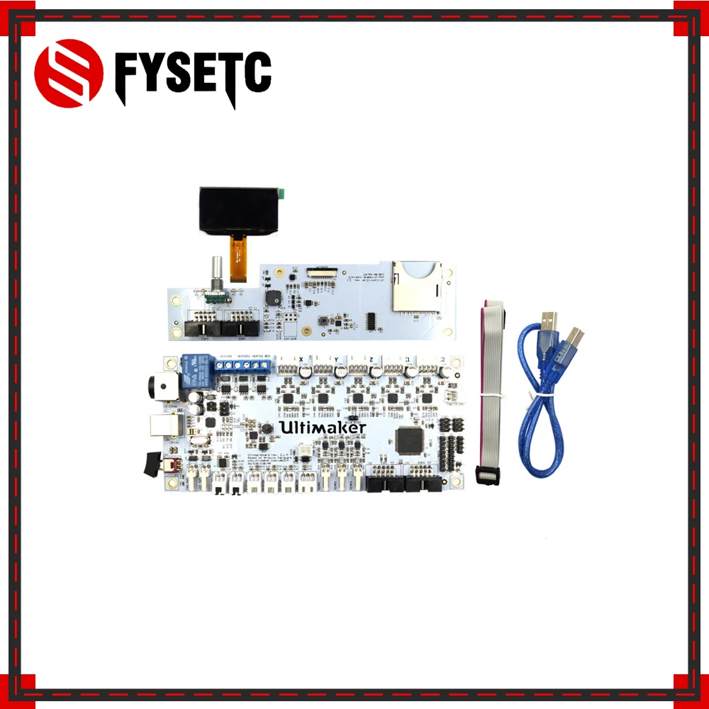 

Ultimaker V2.1.4 mainboard with OLED screen kit UM2 smart controller board circuit mother board PCB electronic control panel
