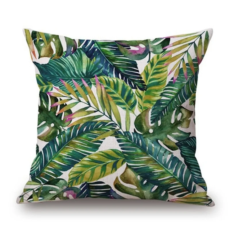 CUSCOV растение из тропического леса, полиэфирная наволочка для дивана, геометрический лист, свадебное украшение, наволочка для подушки, чехол для подушки на стул - Цвет: 9