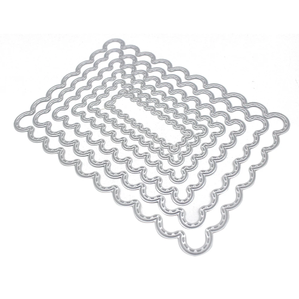 

6pcs Metal Cutting Dies Frame Stencil DIY Scrapbooking Die Album Bookmark Card Decor Tools Scrapbook Machine