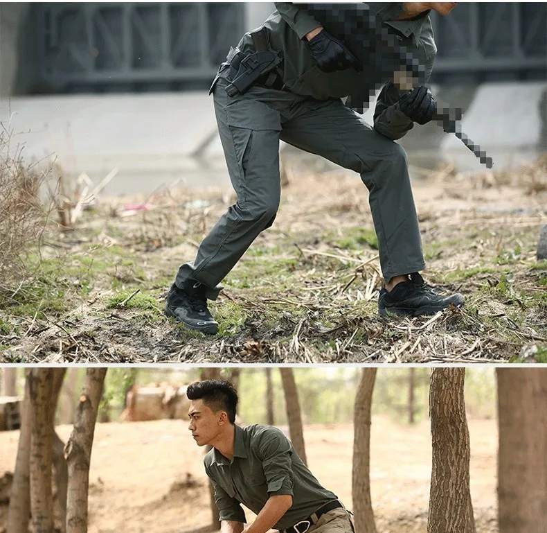 Водонепроницаемые армейские спецназ армейские брюки-карго военные тактические нейлоновые брюки с большими карманами Мужские дышащие быстросохнущие штаны