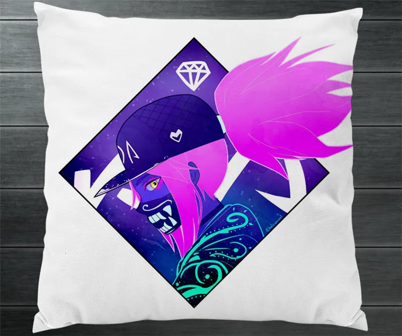 Kpop Band K/DA Kda Group Akali Assassin Sexy Fanart 40x40cm Pillowcase Pillow Case Cover Cosplay Manga Gift BED/SOFA/CAR Decor - Цвет: E