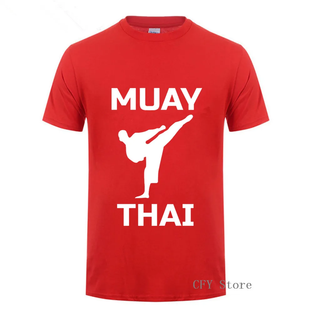 Мужская футболка Muay Thai Fighter размер женской одежды Забавные футболки с коротким