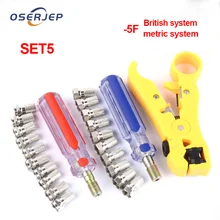 Кабельная ТВ F Метрическая/имперская 75-5 самозатягивающаяся резьба F головка+ усилитель+ инструмент для использования для 2g 3g 4g 1800 2100 Mhz lte антенна