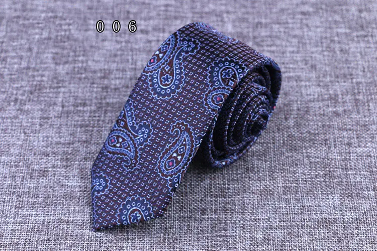 Mens Polyester Skinny Tie 6cm Slim Fashion Neck Tie Green Red Flower Striped Leisure Necktie Business Wedding Neckwear Gift Ties