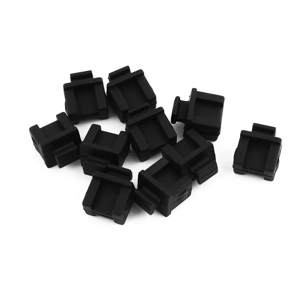 uxcell High Quality 10Pcs 17mmx15mmx12mm SFP B Black Silicone Anti dust