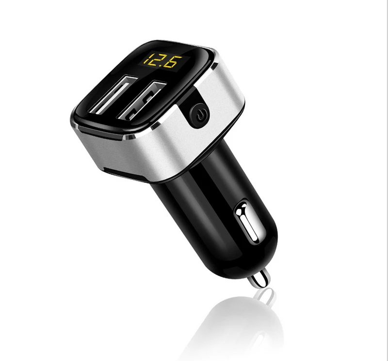 

New Dual USB Car Charger with LED Digital Display Smart IC Fast Charge Mini USB Adapter Car-Charger Voltage Tester 3.1A